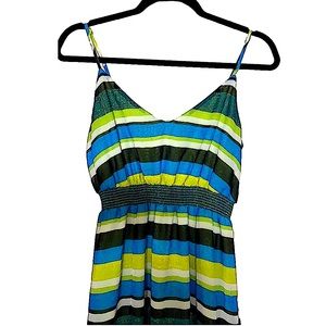 HP🌟BANANA REPUBLIC MAXI DRESS Striped•Lightweight•Empire waist•Sz 4•fits to Sz 8